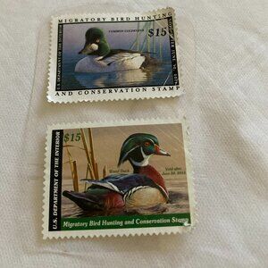 Pair of Bird Hunting and Conservation stamps